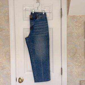 Talbots Easy Straight Ankle Denim Jeans with Raw Hem. Size 10P. EUC